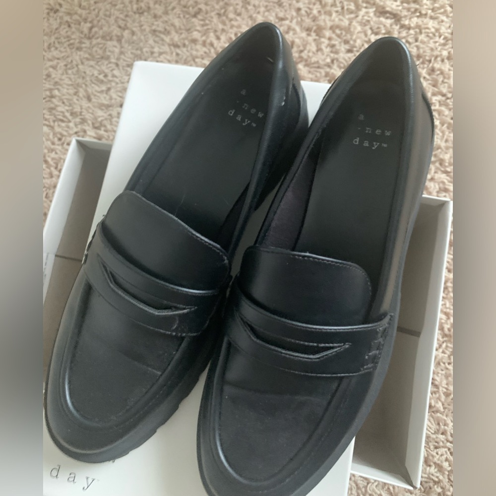 Black loafers